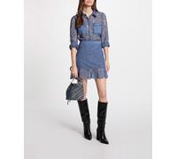 Morgan Morgan - Camisa de mujer manga larga. Azul índigo Talla 34