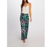 Morgan Morgan - Pantalón recto de mujer estampado con trabillas en la cintura. Multicolor Talla 34