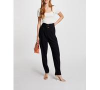 Morgan Pantalón pitillo de mujer de tiro alto con cinturón. Azul 40