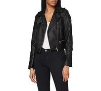 Morgan Perfecto Pu Grainé Grammo Giacca in Ecopelle, Nero, T34 Donna