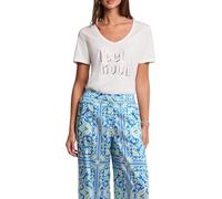Morgan T- Camisetas de Manga Corta para Mujer, Off White M, L