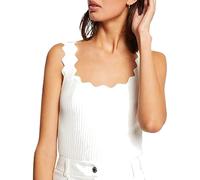 Morgan Top punto con cuello cuadrado Crudo Grand