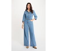MORGAN Traje pantalón vaquero. Color Azul Stone