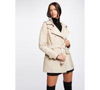 MORGAN Trench con capucha, semilargo. Color beige