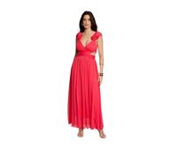 Morgan Vestido 251-RISSAL patinadora largo sin mangas rojo coral mujer 34