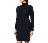 Morgan Vestido ajustado con cuello de tortuga Azul Marino XS
