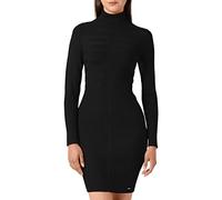 Morgan Vestido ajustado con cuello de tortuga Negro L