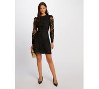 Morgan Vestido corto ajustado con encaje. Negro 38 (38)