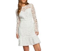 Morgan Vestido corto ajustado encaje Blanco 38