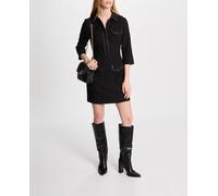 Morgan Vestido corto ajustado tweed. Negro 38