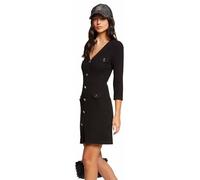 Morgan Vestido de punto ajustado manga 3/4 Negro M