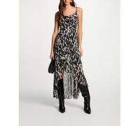 Morgan Vestido largo estampado. Negro 34