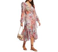 Morgan Vestido midi cruzado estampado Multicolor 42