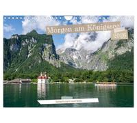 Morgen am Königssee - Spiegelungen und Stille (Wandkalender 2026 DIN A4 quer), CALVENDO Monatskalender: Stimmungsvolle Sommermorgen am Königssee und ... ein visuelles Atemholen für das ganze Jahr.