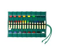 Morgenspruch Eurythmieversand Waldorfschule Stockmar - Estuche enrollable (incluye lápices y bloques), Verde Oscuro 16, 12 oder 16 Sets