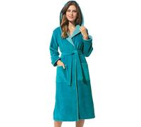 Morgenstern Ropa de Dormir Mujer con Capucha Algodón Turchese L Albornoz Mujer Ducha