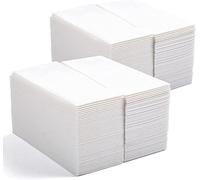 MORGIANA 200 Paquetes Toallas Desechables para Invitados 43 * 30CM Servilletas de Papel de Lino Duraderas Absorbentes Servilletas Blancas para Baño Bodas Fiesta Navidad