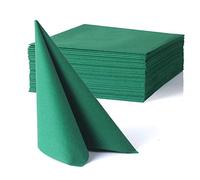 MORGIANA 50 paquetes de servilletas verdes, servilletas desechables de Navidad, servilleta de papel verde para bodas, cumpleaños, 40x40cm