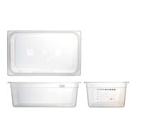 MORI 2A Gastronorm de polipropileno Haccp Gn1/1, 52 x 32 x 15 H, polipropileno, multicolor