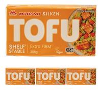 MORI-NU Tofu extra firme elaborado a partir de soja - 1 x 308 g (Paquete de 4)