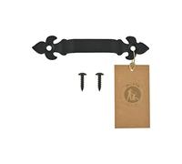 MORIA DESIGN Tirador de puerta rústico de 14 cm, color negro, con bisagra falsa para cajoneras, armarios, muebles de madera, puertas, revestimiento de polvo