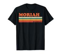 Moriah Retro Personalizado Nombre Vintage Rayas Camiseta