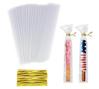 MORIDA 200 bolsas de celofán de 3 x 11 pulgadas, bolsas de celofán, bolsas de regalo transparentes, bolsas de pasteles, bolsas de caramelos, bolsas de celofán, bolsas de celofán para recuerdos de