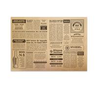 Morigami Pack 500 Manteles Individuales de Papel Kraft Diseño Newspaper 30x40 cm, Salvamanteles Desechables para Hostelería, Restaurantes, Eventos y Catering, 70 g/m²
