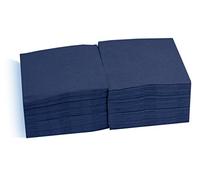 MORIGAMI SER22107609 Servilleta Coctel, 2 capas, pliegue 1/4, 100 servilletas, Azul, 20x20 cm