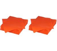 MORIGAMI SER42207310 Servilleta 40x40, 2 capas, pliegue 1/4, 100 servilletas, 2 capas lisa con cenefa, Naranja (Paquete de 2)