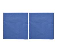 MORIGAMI SER4230239 Servilleta 40x40, 2 capas, pliegue 1/4, 100 servilletas, 2 capas lisa con cenefa, Azul (Paquete de 2)