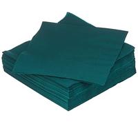 MORIGAMI SER4230240 Servilleta 40 x 40, 2 capas, pliegue 1/4, 50 servilletas, 2 capas lisa con cenefa, Verde