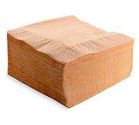 Morigami, Servilleta de tamaño estándar, pliegue 1/4, 100 servilletas, acabado liso con cenefa, Salmón