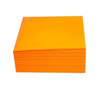 Morigami, Servilleta Premium de tamaño estándar, pliegue 1/4, 50 servilletas, acabado Airlaid, Naranja