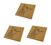 MORIGAMI Servilletas 33x33 cm 2 Capas Color Oro con Diseño Árbol de Navidad - Servilletas Decoradas para Cenas y Fiestas Navideñas (Paquete de 3)