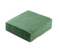 MORIGAMI Servilletas de Papel 40x40 cm Punta Punta - 200 Unidades, 2 Capas, Alta Absorción, para Hostelería, Eventos y Restaurantes, Color Verde