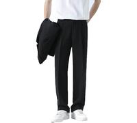 Morilas Fleurosta Dualego Super Stretch Ice Silk Comfort Dress Pants Easemotion Loose Drape Trousers, Negro , XL