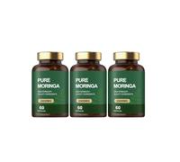 Moringa biologica, 60 conteggi con polvere di foglie di pura moringa, per energia e vitalità quotidiane,3PCS