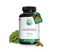 Moringa Oleifera - Alta dosis: 19.500 mg de polvo de moringa (1.950 mg de extracto (10:1)) - 100% vegano y sin aditivos - 270 cápsulas (3 meses) - Vegano y analizado en laboratorio - Green Naturals®