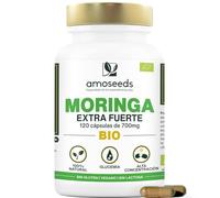 Moringa Oleifera BIO | Extra Forte | Azúcar en sangre | 100% Natural y Puro | 120 cápsulas veganas de 700mg | Primera Calidad