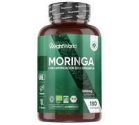 Moringa Oleifera Orgánica Pura 1650mg, 180 Cápsulas Veganas