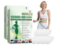 Moringa Parche 10 en 1 con Berberina Natural, Ultra-Fino e Invisible, Suave y Calmante, para Todos los Tipos de Cuerpo, Hombres y Mujeres 7 parches/1 caja (2PCS)