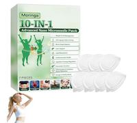 Moringa - Parches Adelgazantes 10 en 1, Parche Avanzado de Nano Microagujas Moringa 10 en 1, Parches Adelgazantes Abdomen, Naturales Parche Adelgazantes para Hombres y Mujeres (1 Caja)