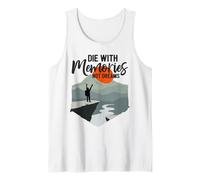 Morir con Recuerdos no sueños Senderismo Senderismo Montañas Puesta del Sol Camiseta sin Mangas