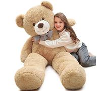 MorisMos 120cm Oso Peluche Gigante XXL, Marrón Claro Osos de Peluche Juguete Animales Grande, Suave Osito Teddy Bear Kawaii para Niñas Novia Esposa Regalos de San Valentin Cumpleaños Navidad