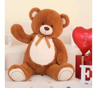 MorisMos 130 cm Oso Peluche Gigante, XXL Marrón Osito Peluches Grandes, Kawaii Suave Oso Teddy Bear Juguetes Regalos para Niños Novia Cumpleaños San Valentín Decoración