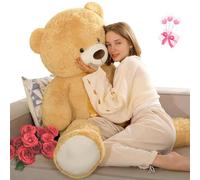 MorisMos 150cm Oso de Peluche Gigante, XXL Marrón Claro Osito Grande Kawaii Suave 1.5m Teddy Bear Regalo para Niños Novia Cumpleaños Navidad