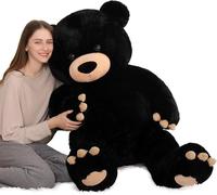 MorisMos 150cm Oso de Peluche Gigante, XXL Negro Osito Grande Kawaii Suave 1.5m Teddy Bear Regalo para Niños Novia Cumpleaños Navidad
