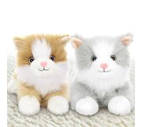 MorisMos 2pcs Gato Peluche Gigante, 42cm Kawaii Gatitos Juguete de Peluche Suave Animales Grande Teddy Regalo para Niños Novia Navidad Cumpleaños Deco