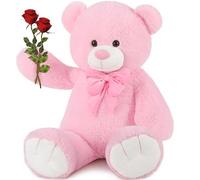MorisMos Oso de Peluche Gigante, 120cm Rosa Osito Peluche Grande, Kawaii XXL Suave Osito 1.2m Teddy Bear Regalo para Niños Novia Cumpleaños Navidad